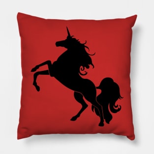 black unicorn Pillow