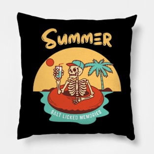 Summer salt licked memories Pillow