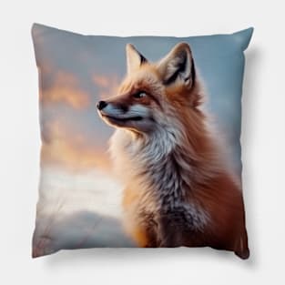 Fox Animal Nature Majestic Wilderness Pillow