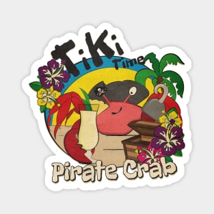 Tiki Time Pirate Crab w/ Pina Colada Magnet