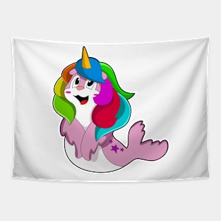Seal as Unicorn Tapestry