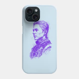 Simple Sketch - Army Girl Phone Case