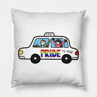 Gay pride rainbow lgbtq rights freedom driving Pillow