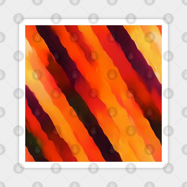 Hot flaming fire gradient - Abstract Geometric Pattern Magnet by Artilize