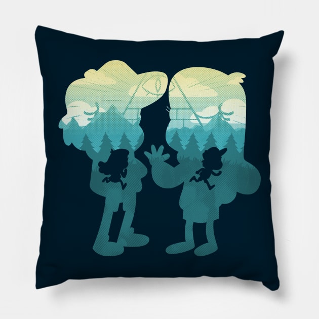 Mystery Twins Pillow by TomTrager