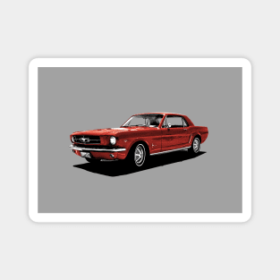 Red Ford Mustang Magnet