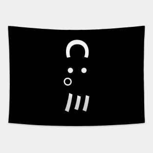 Octopus Emoticon Ｃ：。ミ Japanese Kaomoji Tapestry