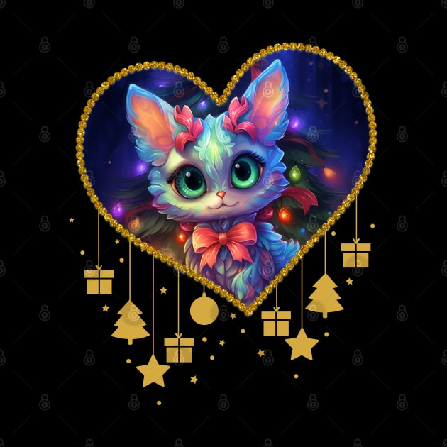 Christmas Cute Cat by FehuMarcinArt