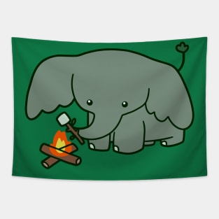 Campfire Elephant Tapestry