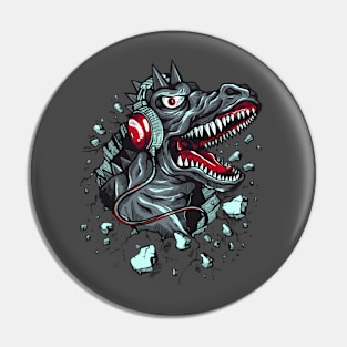 Dinosaur Music Pin