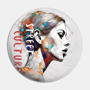 Aesthetic Girl Cubism Art streetwear Pin