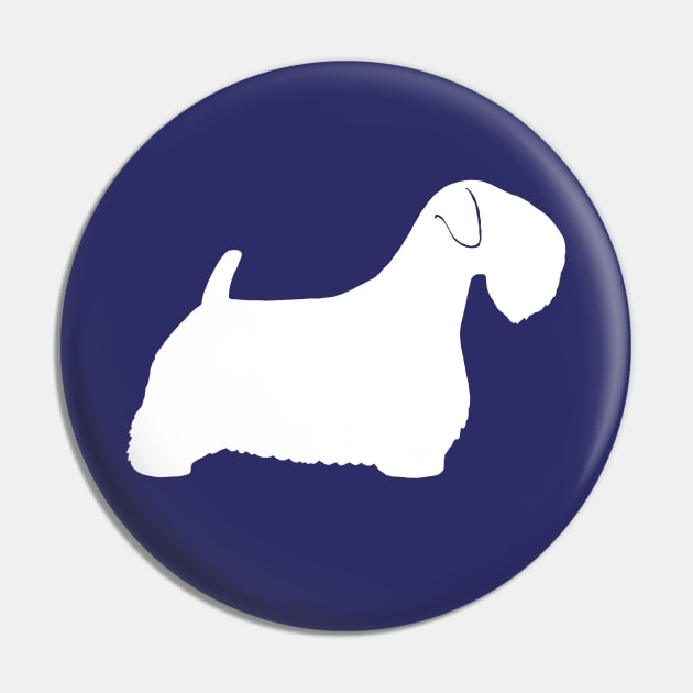 Sealyham Terrier Silhouette Pin by Coffee Squirrel