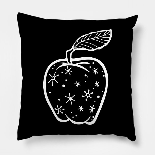 Fantastic Mr Fox - Apple with Stars - White Pillow by Barn Shirt USA