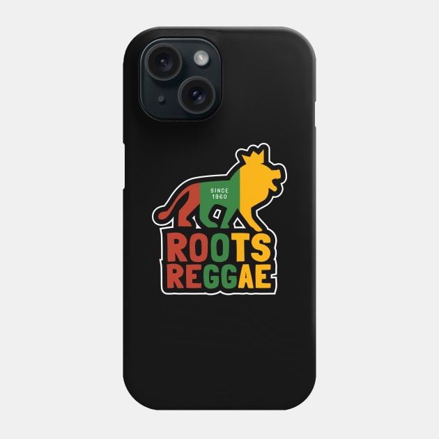 Roots Reggae Since 1960, Jamaican Conquering Lion Phone Case by emmjott