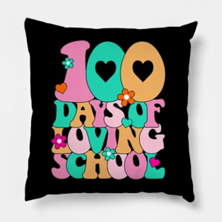 Groovy 100 Days of Loving School Pillow