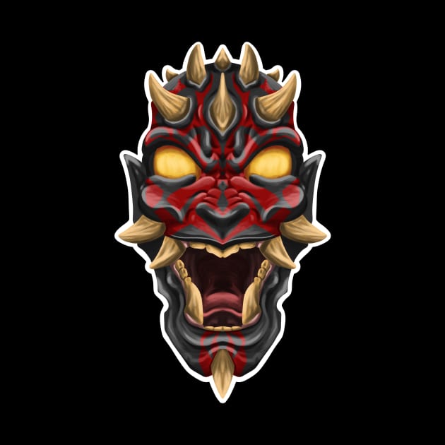 Darth maul oni mask by Jeffmore