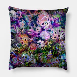 Purple Skull Ish Pillow