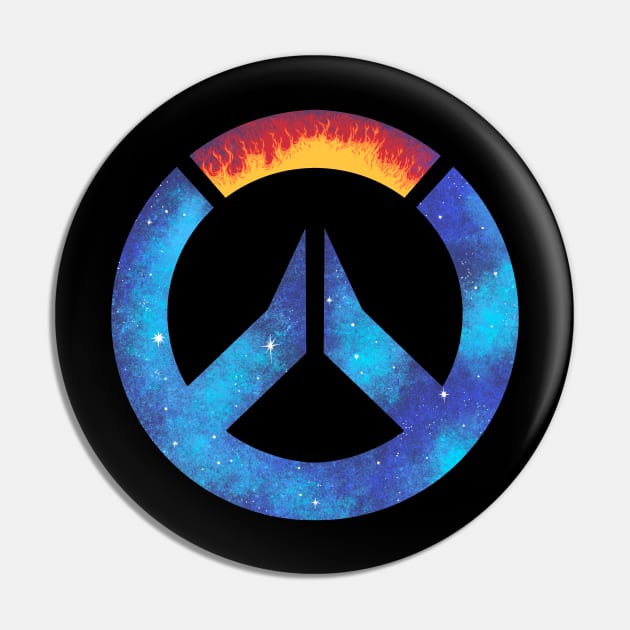 Overwatch Galaxy Silhouette Pin by thelazyshibaai