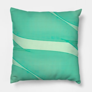 Abstract flowing ribbons in mint green Pillow