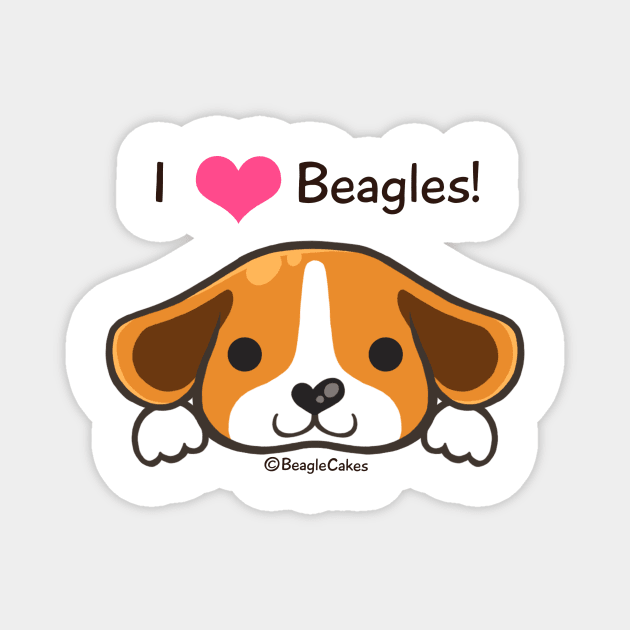 "I <3 Beagles!" Magnet by magsterarts