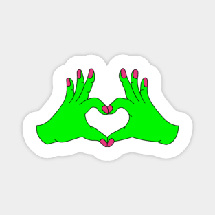 Hand Heart Alien Magnet