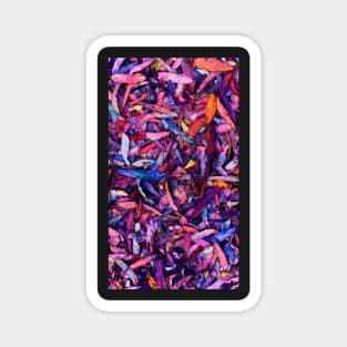 Blue and Pink Gum Leaves Magnet