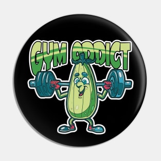 Gym Addict Zucchini Working out with weights Pin