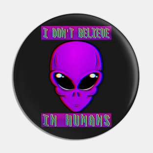 Funny Alien Face Halloween Costume Pin