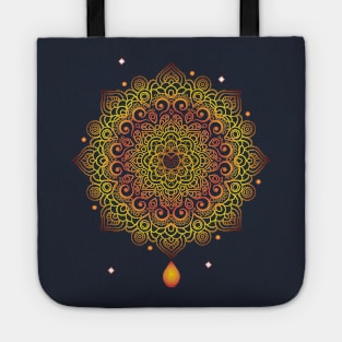 Mandala Jewel yellow Tote