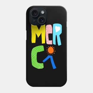 Be Thankful, Collage version of "merci" Phone Case