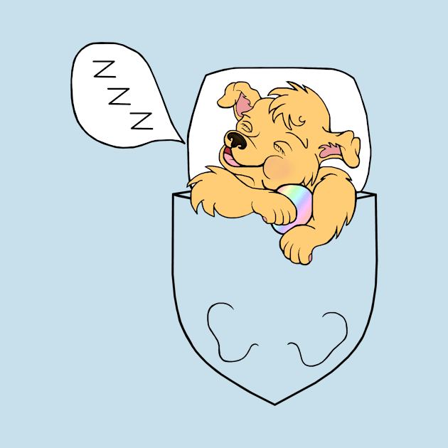 Sleepy Head Snoring Pocket Pup by Art by Deborah Camp