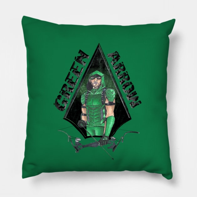 The Green Arrow Pillow by iron_Archer8684