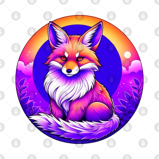 Purple Kitsune Fox by Uniman