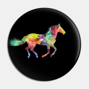 Horse riding colorful Pin