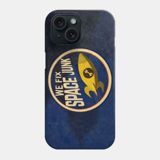 We Fix Space Junk (round logo with background) Phone Case