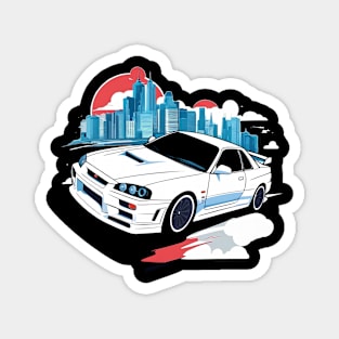 Nissan Skyline R34 GTR Gift Idea Magnet