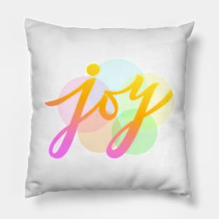 Joy hand lettering print Pillow
