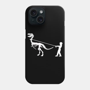 Dinosaur fossil and little boy Phone Case