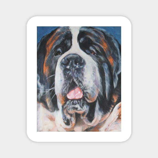 Saint Bernard Fine Art Painting Magnet by LASHEPARD