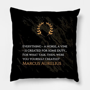 Marcus Aurelius's Inquiry: Discovering Your Unique Purpose Pillow