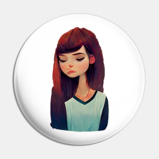 Sad cute girl Pin