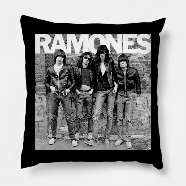 RAMONES- ALBUM Pillow by The Jung Ones