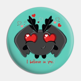 Mothman Valentine Pin