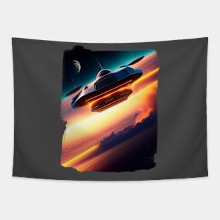 Ufo sighting from a military fighter plane United States Tapestry