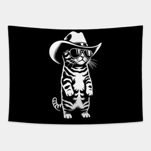 Cat Cowboy Cowgirl Country Western Funny Cat Tapestry