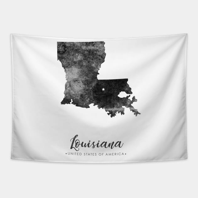 Louisiana state map Tapestry by StudioGrafiikka