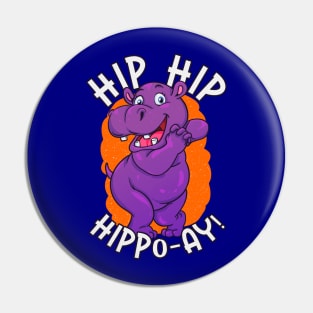 Purple Hippopotamus Pin