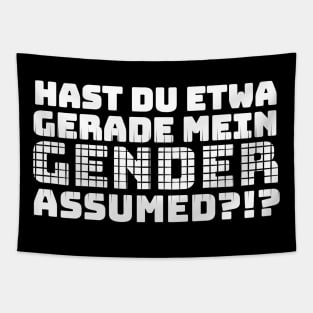 Gender Assuming Denglisch Designer Shirt Tapestry