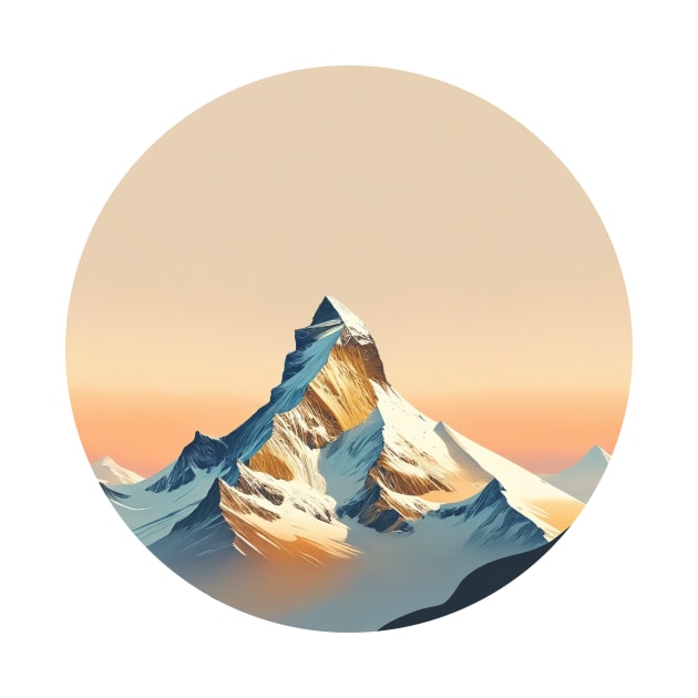 Minimalist Matterhorn: Alpine Adventure T-shirt by CoffeeBrainNW