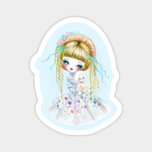 Marie Antoinette and the choupi lamb Magnet